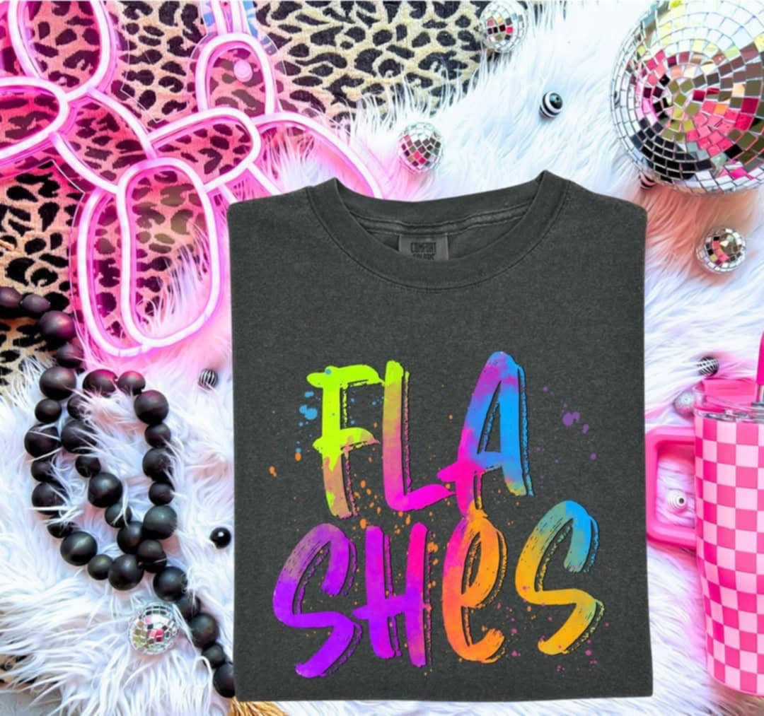 Flashes Neon Splatter (S&G) 99959 DTF transfer