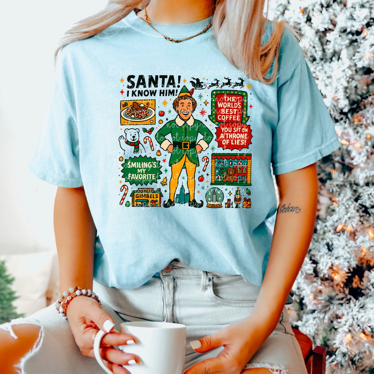 Santa I Know Him Collage 115113 DTF transfer