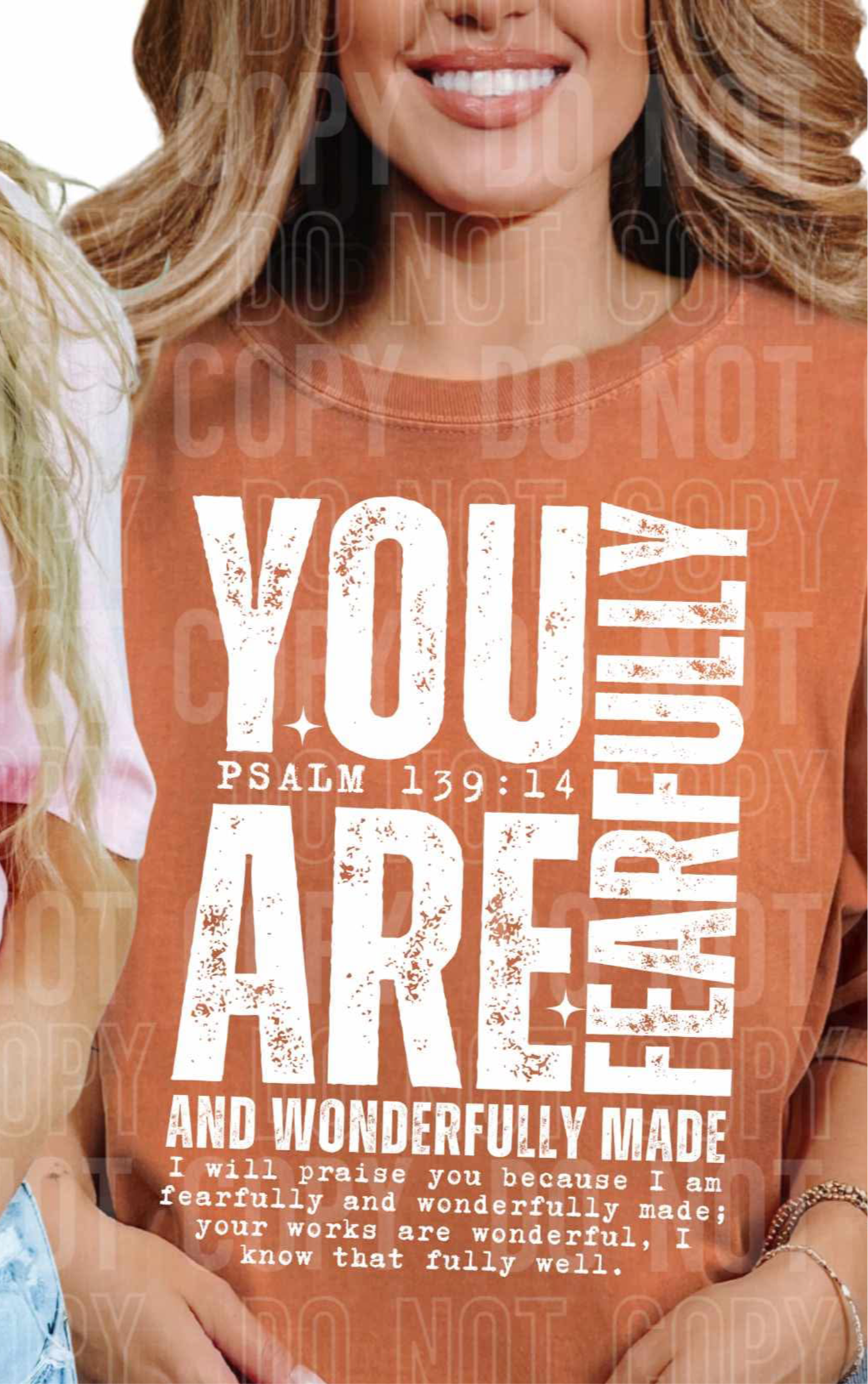 You are fearfully and wonderfully made WHITE (SBB) DTF transfer