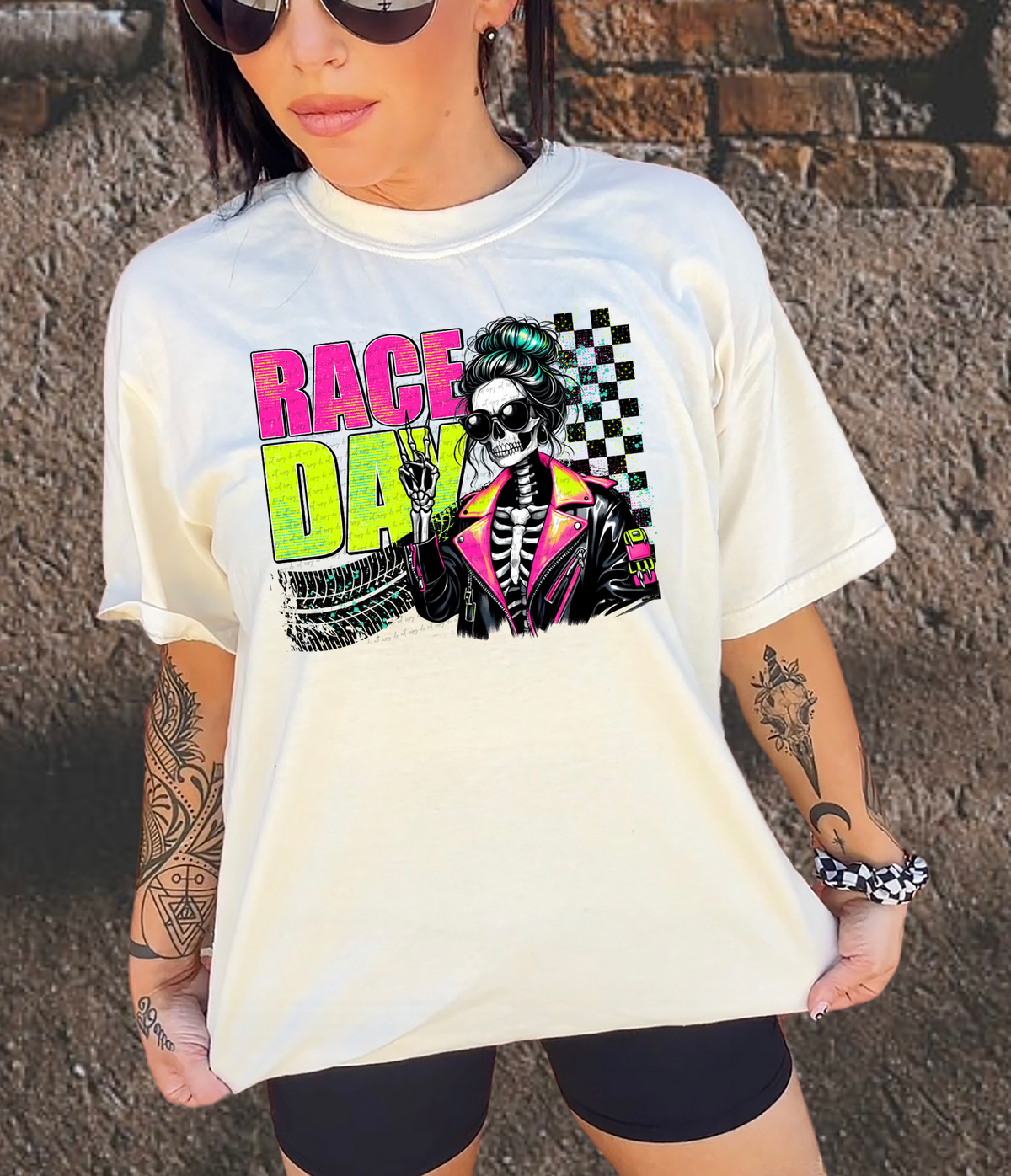 Race Day skelly babe 30423 DTF transfere