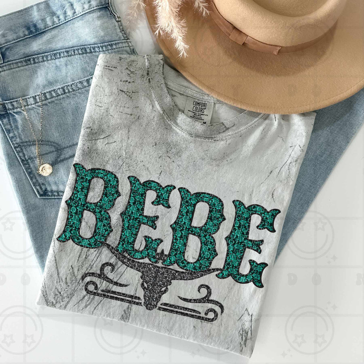 Bebe bull skull (HW) 84509 DTF transfer