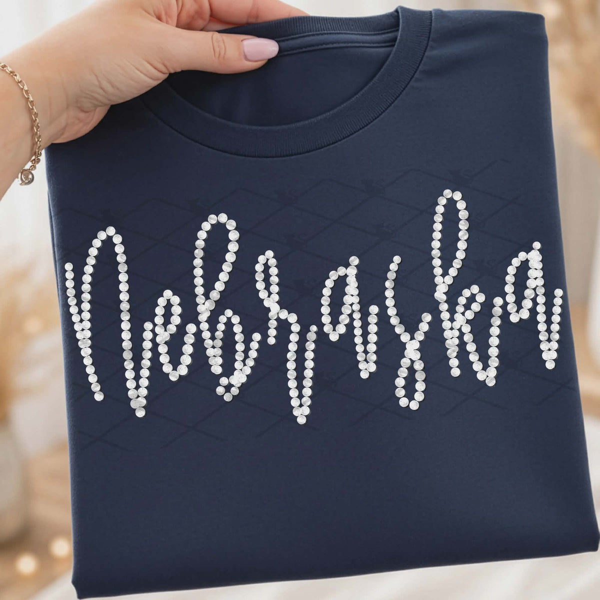 Nebraska faux beads (TTD) DTF Transfer