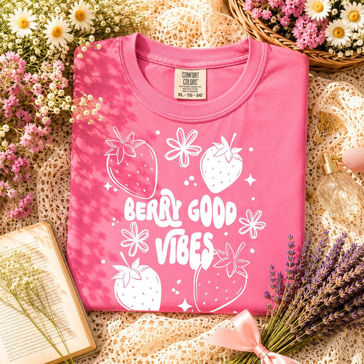 Berry good vibes WHITE (CSC) DTF Transfer