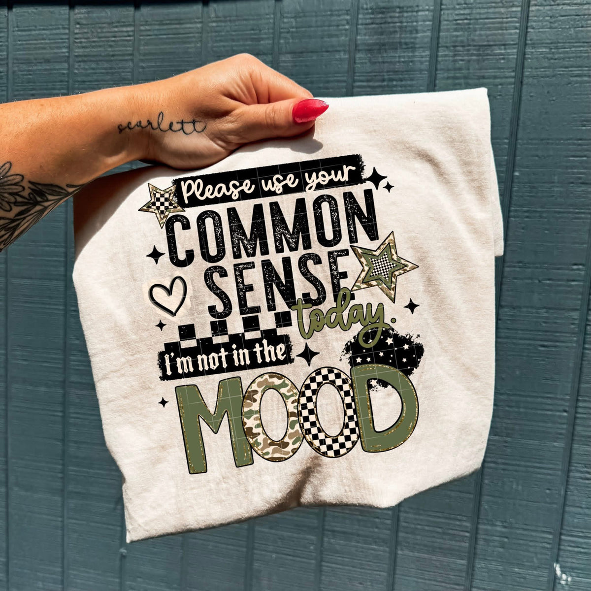 Please use your common sense today (black) (CSC) DTF Transfer