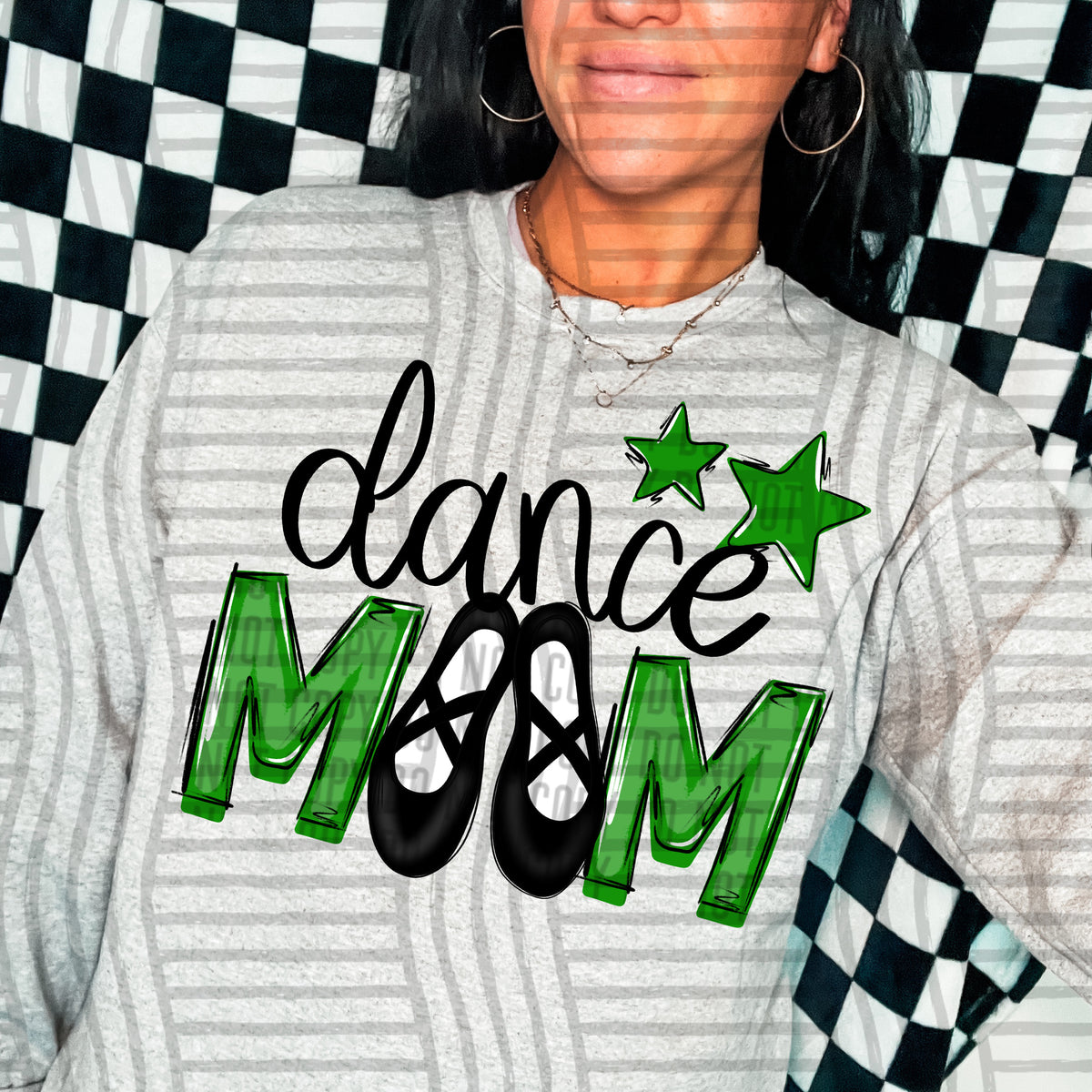 dance mom green stars (Caplinger) DTF transfer