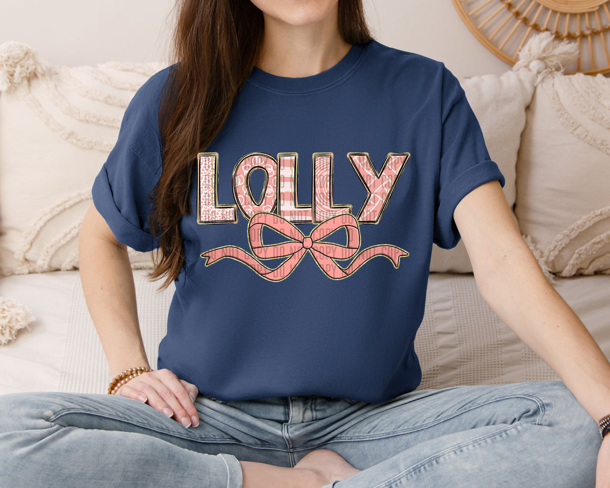 Lolly peach with Bow (Caplinger) DTF transfer