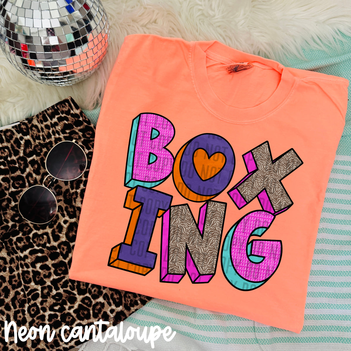 boxing purple block (caplinger) DTF transfer