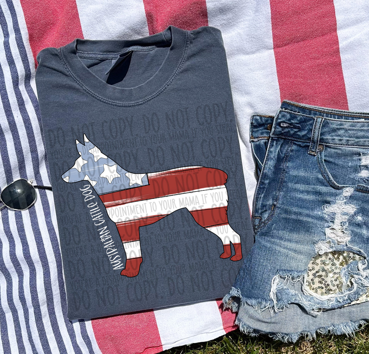 AUSTRALIAN CATTLE DOG white (SWD) DTF transfer