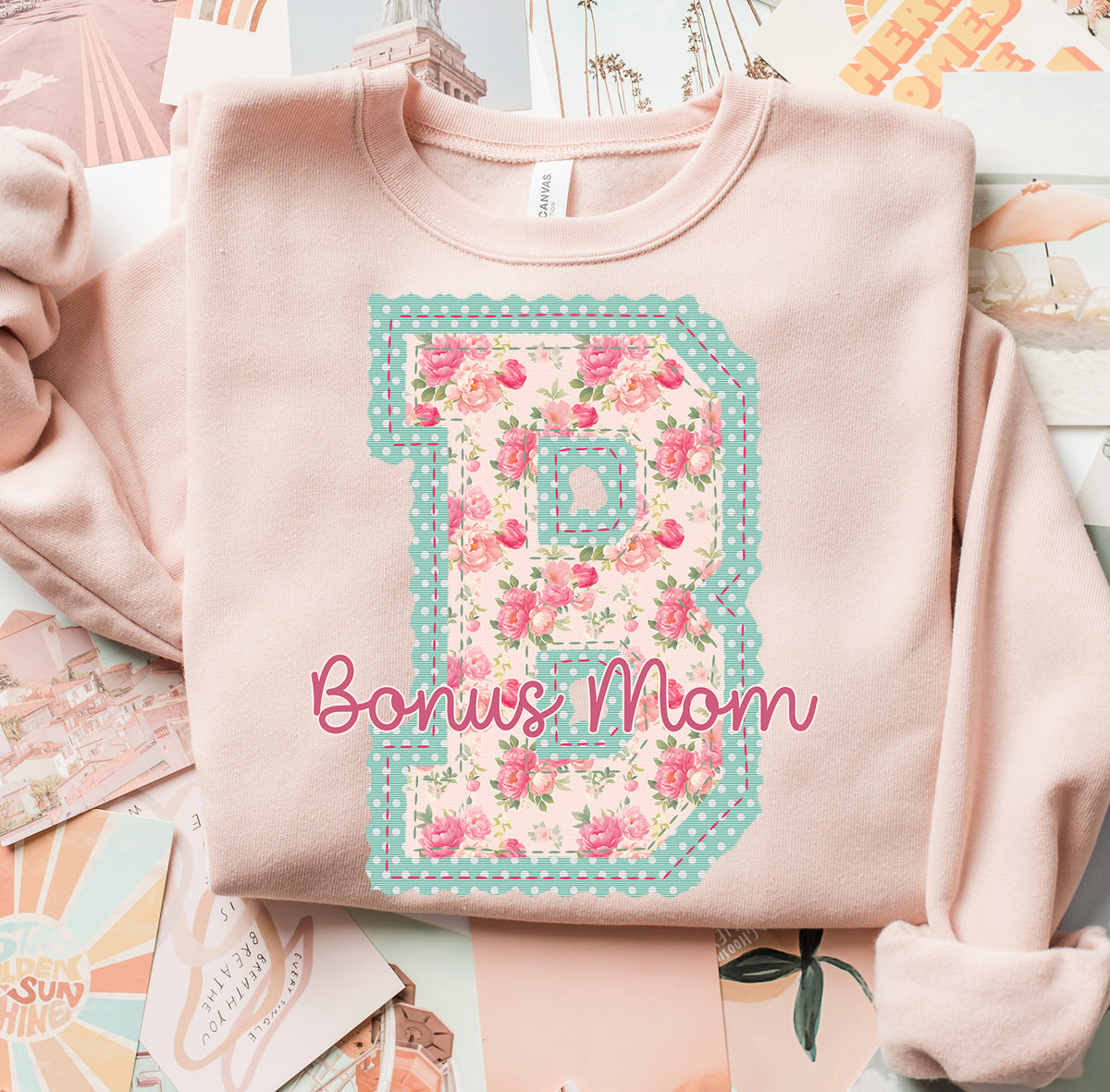Bonus Mom Sweet Vintage Name (S&G) DTF Transfer