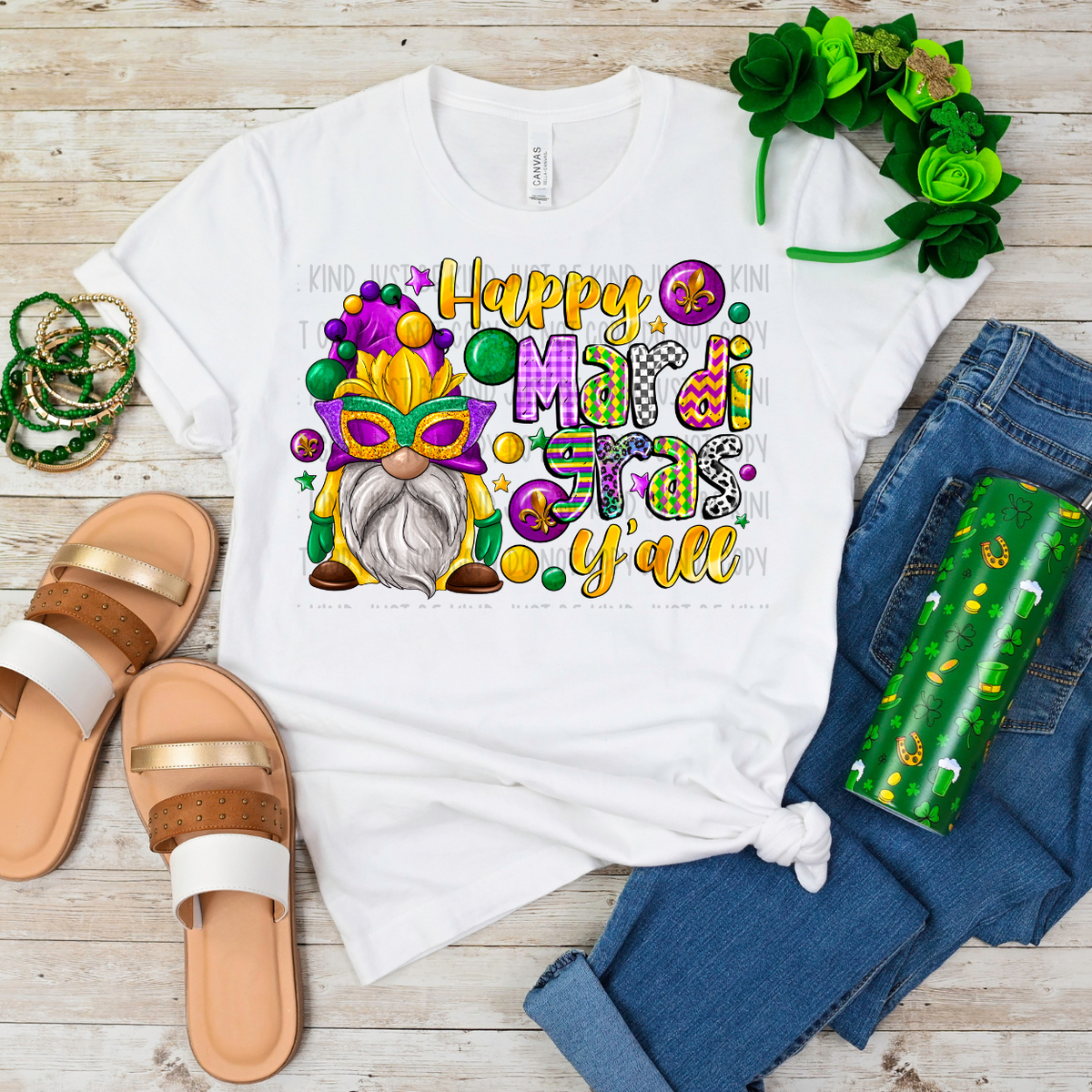 Happy Mardi Gras Y'all (RD) 78885 DTF Transfer