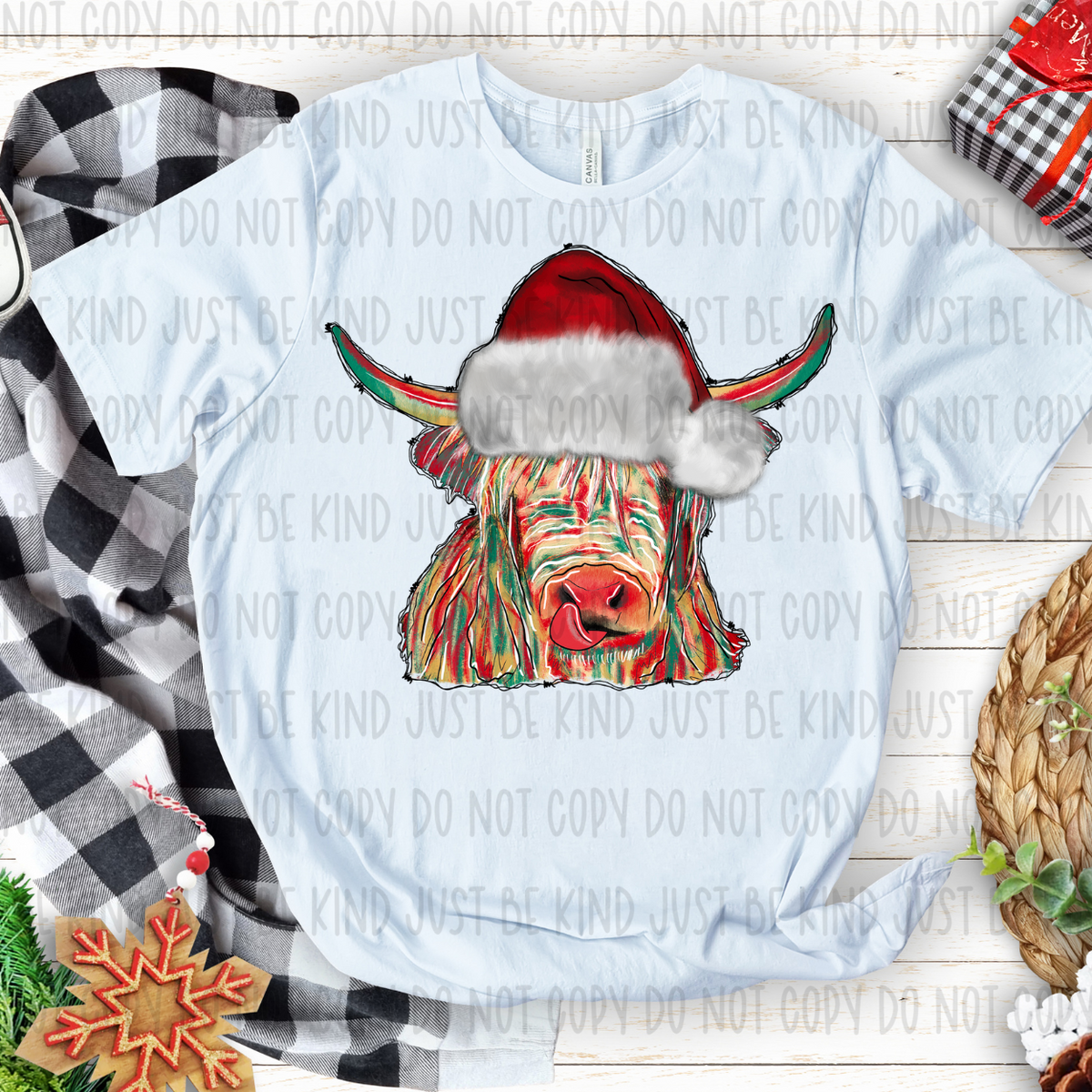 Christmas Cow (RD) 72382 DTF Transfer