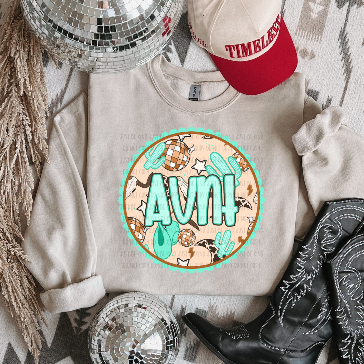 Aunt *Teal (Kayndi) 72790 DTF transfer