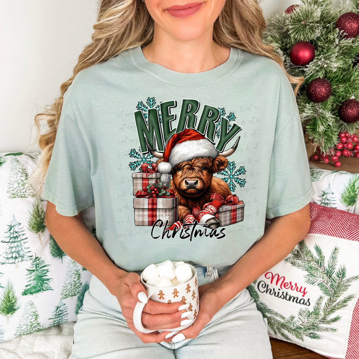 Merry Christmas Cow (FDCD) DTF Transfer