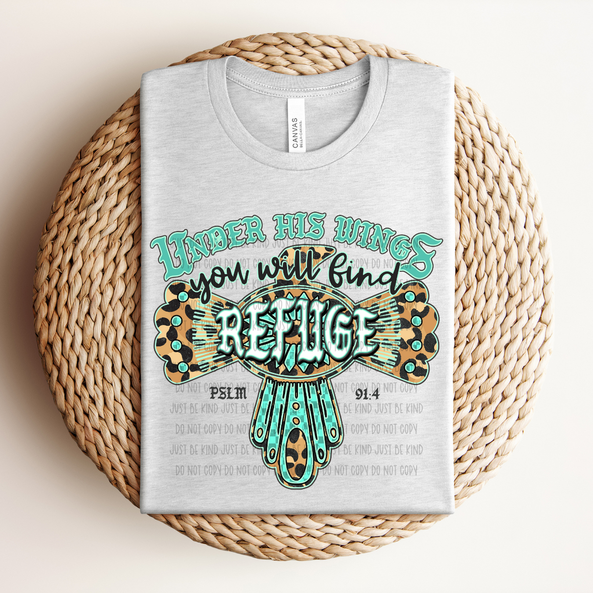 Under His Wings You Will Find Refuge (Kayndi) 83922 DTF Transfer