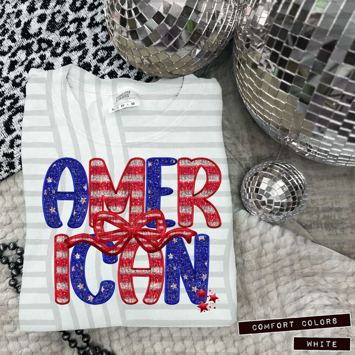 American red bow MIDDLE (Caplinger) 102781 DTF transfer