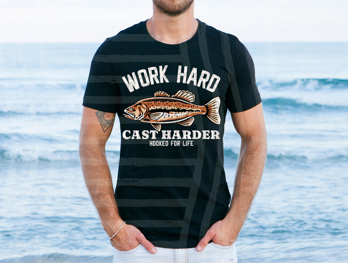 Work hard cast harder (Caplinger) DTF Transfer
