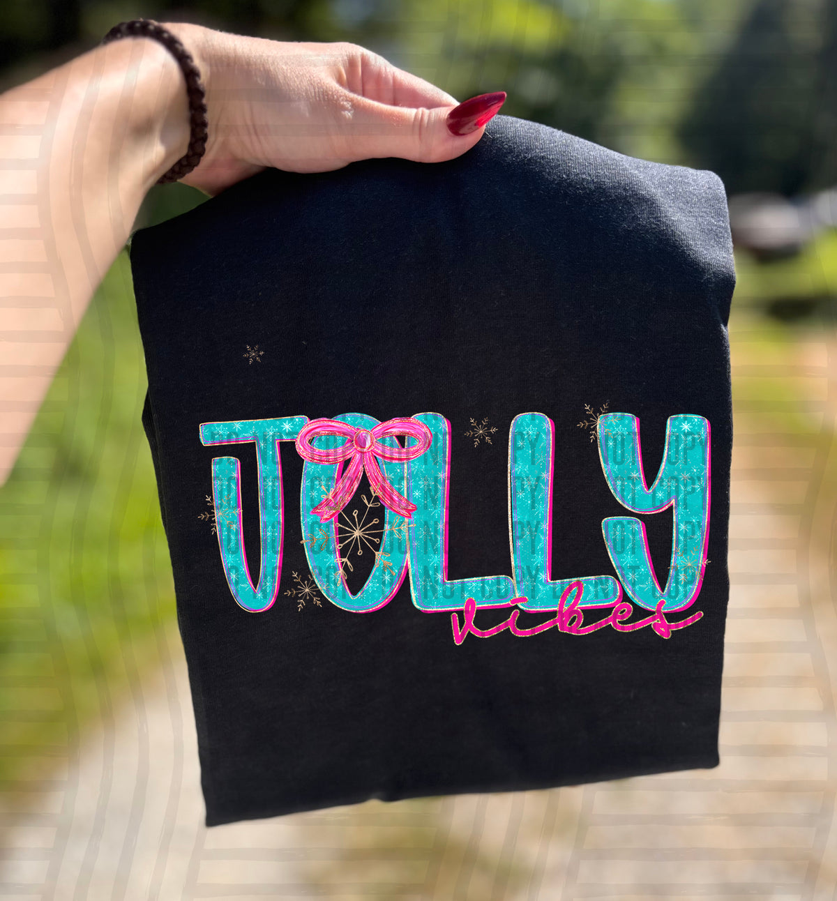Jolly Vibes bow (caplinger) DTF transfer
