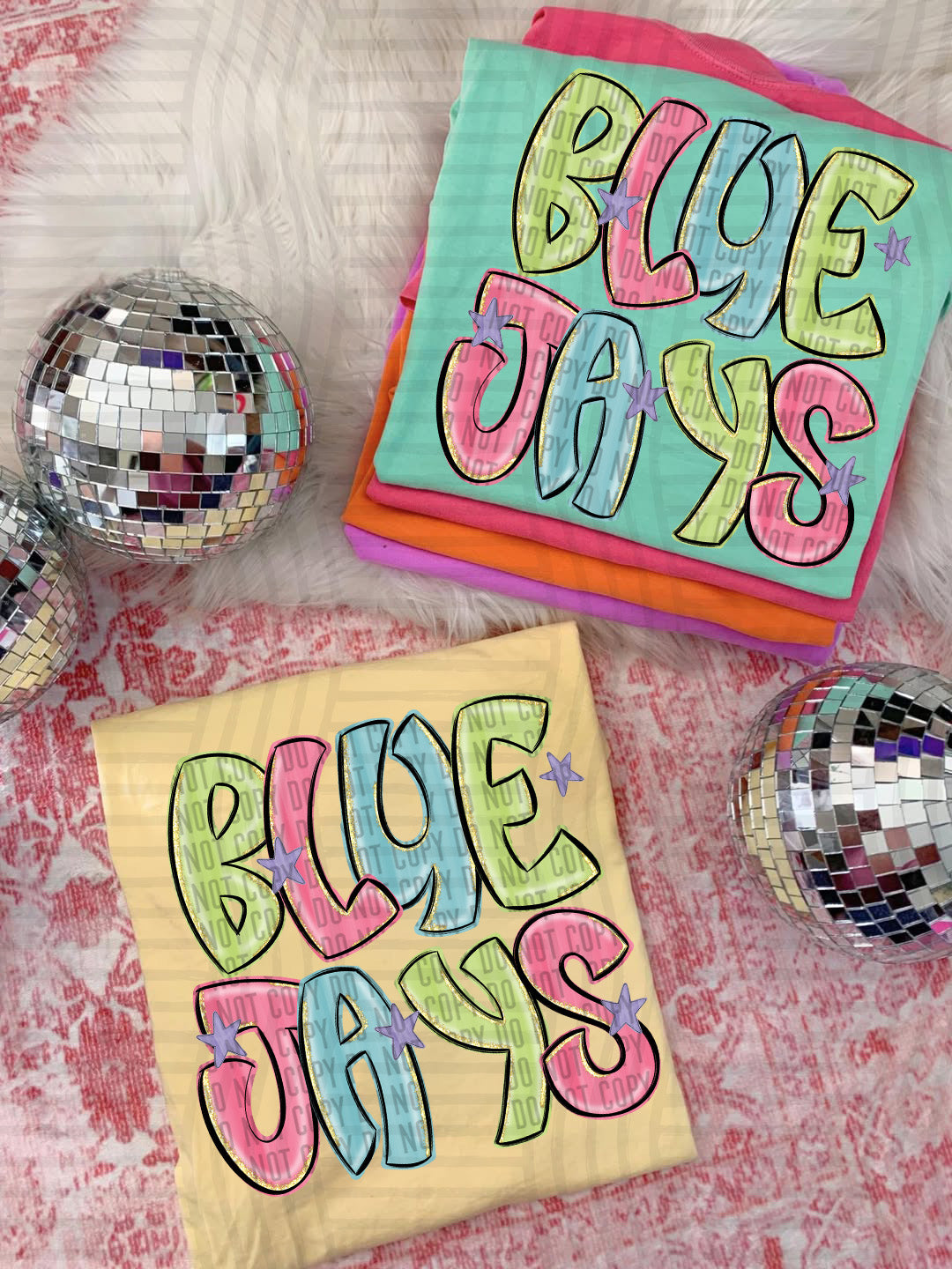 Bluejays Glittery & Preppy Mascots (Caplinger) DTF transfer