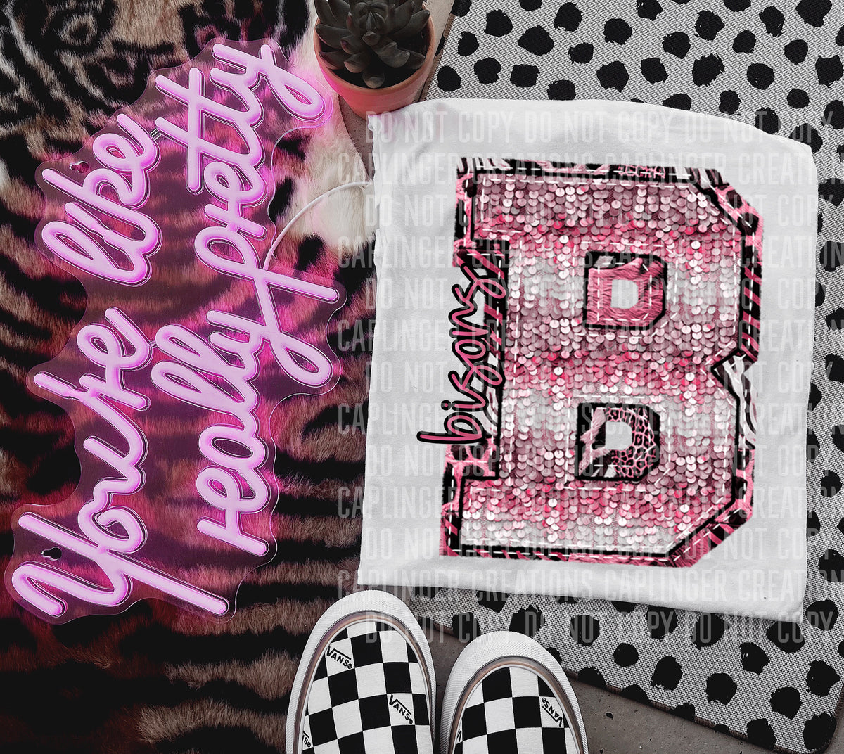 Bisons wild and pink (Caplinger) DTF transfer