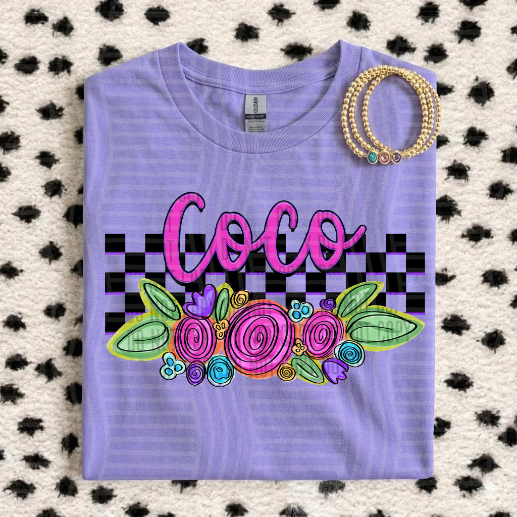 purple coco (Caplinger) DTF Transfer