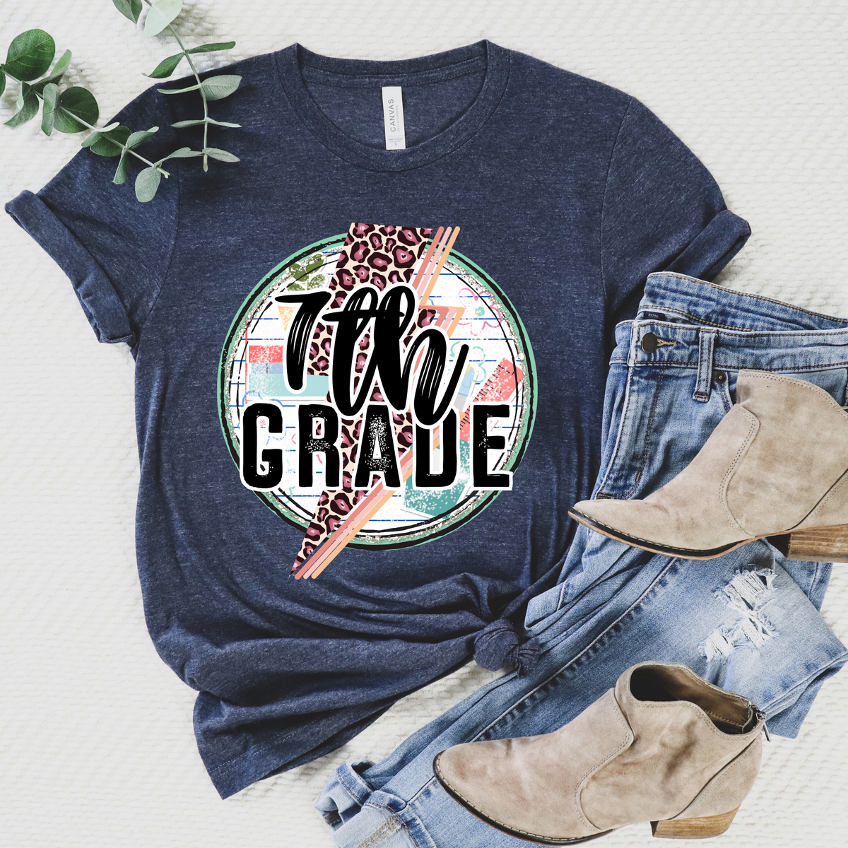 7th grade lightning bolt 2664 DTF TRANSFER