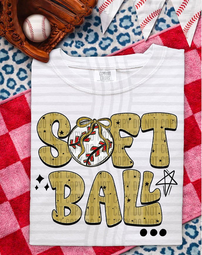 Softball Gold (Caplinger) DTF Transfer