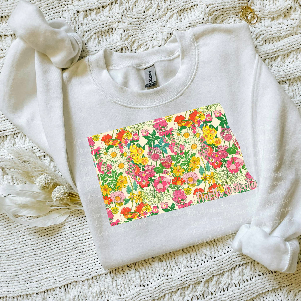 North Dakota florals (MMD) DTF Transfer