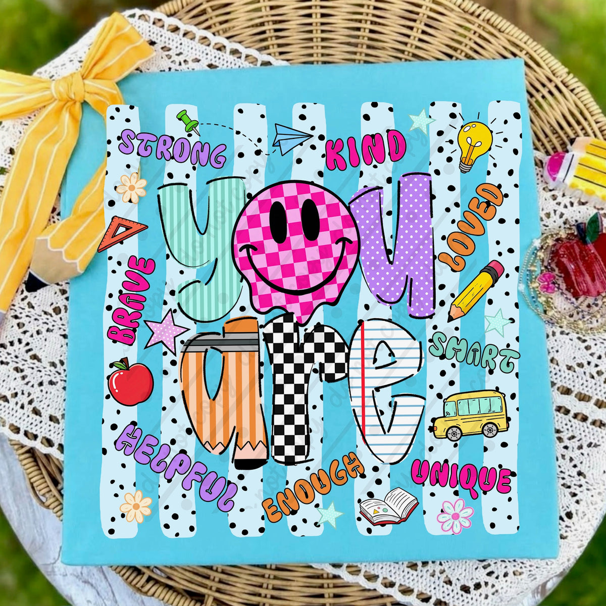 You Are (polkadot stripes) Sunday Special DTF transfer