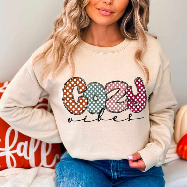 Cozy vibes polka dots 52816 DTF transfer