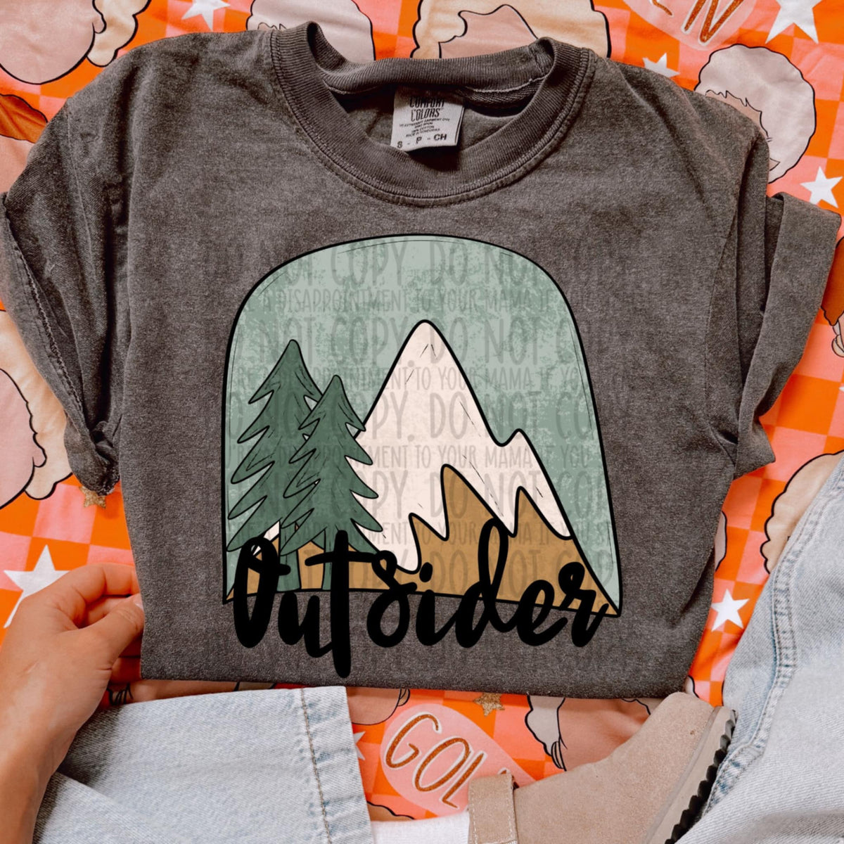 Outsider mountain (SWD) 99644 DTF transfer