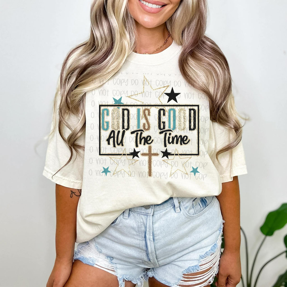 God is good all the time with stars Sunday special DTF transfer