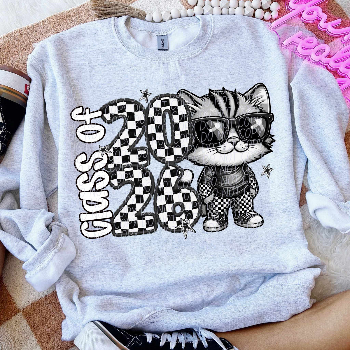 Class of 2026 checkered Wildcats city DTF transfer