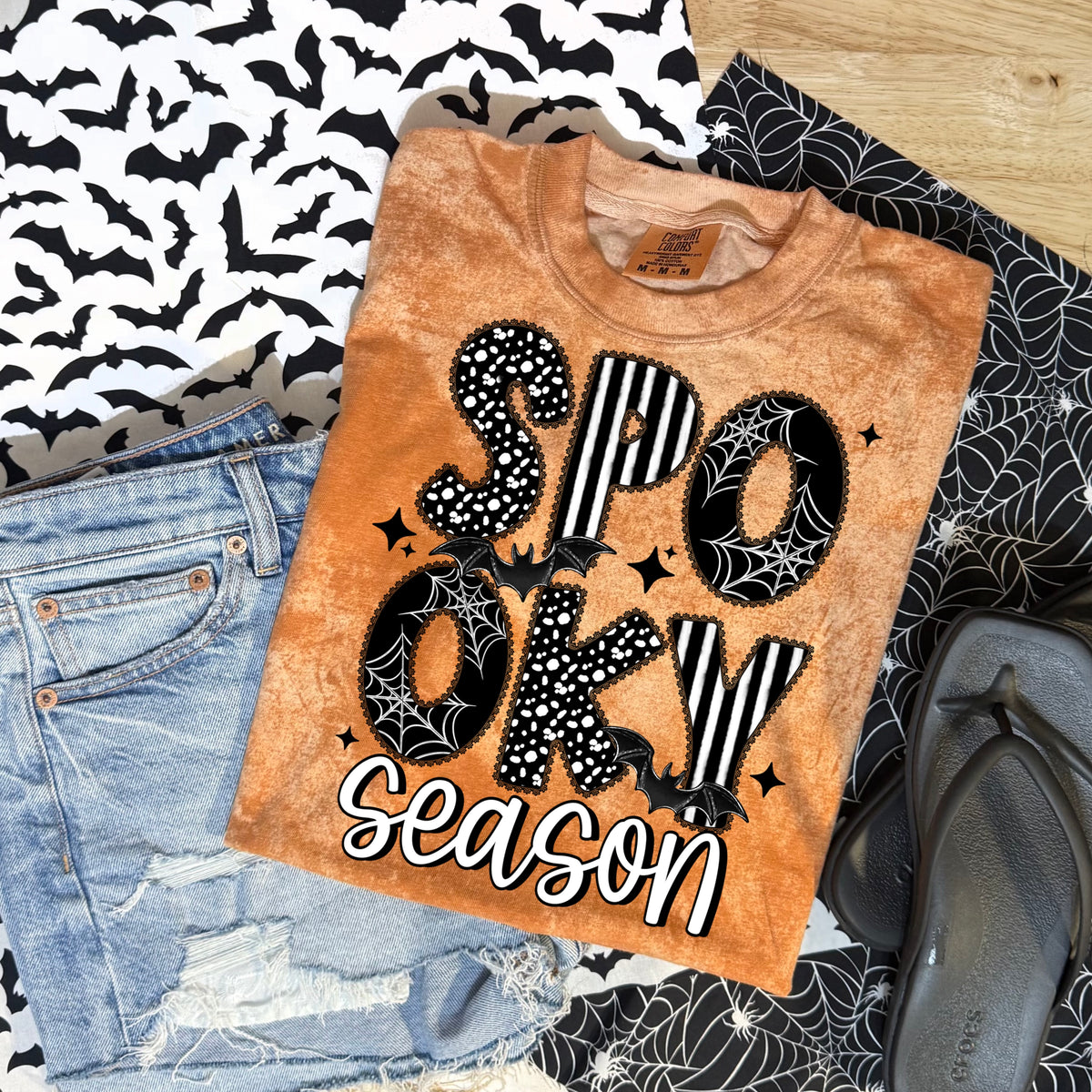 Spooky season B&w patterns MOSTLY BLACK (CSC) DTF Transfer