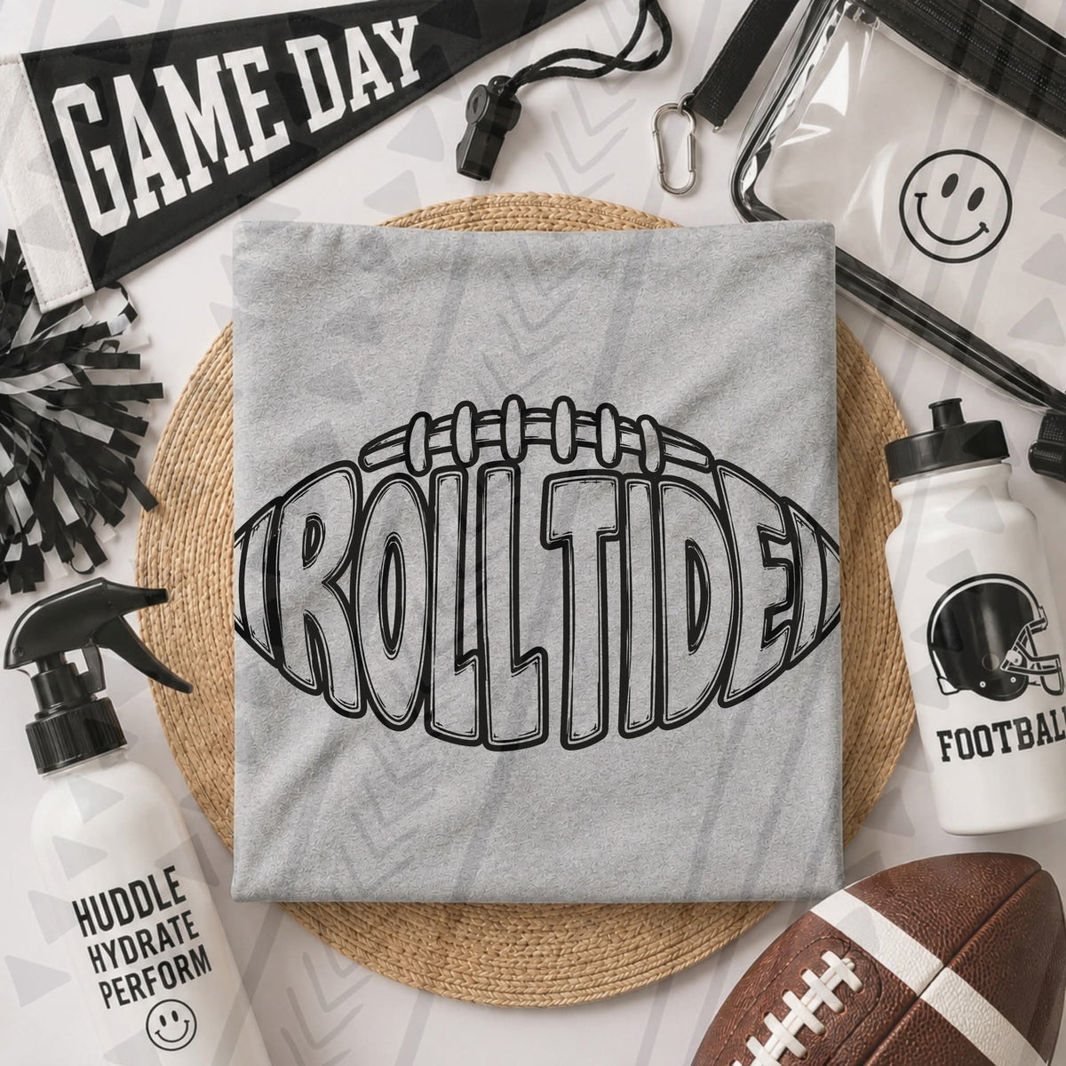 Rolltide football BLACK (Kai) DTF Transfer