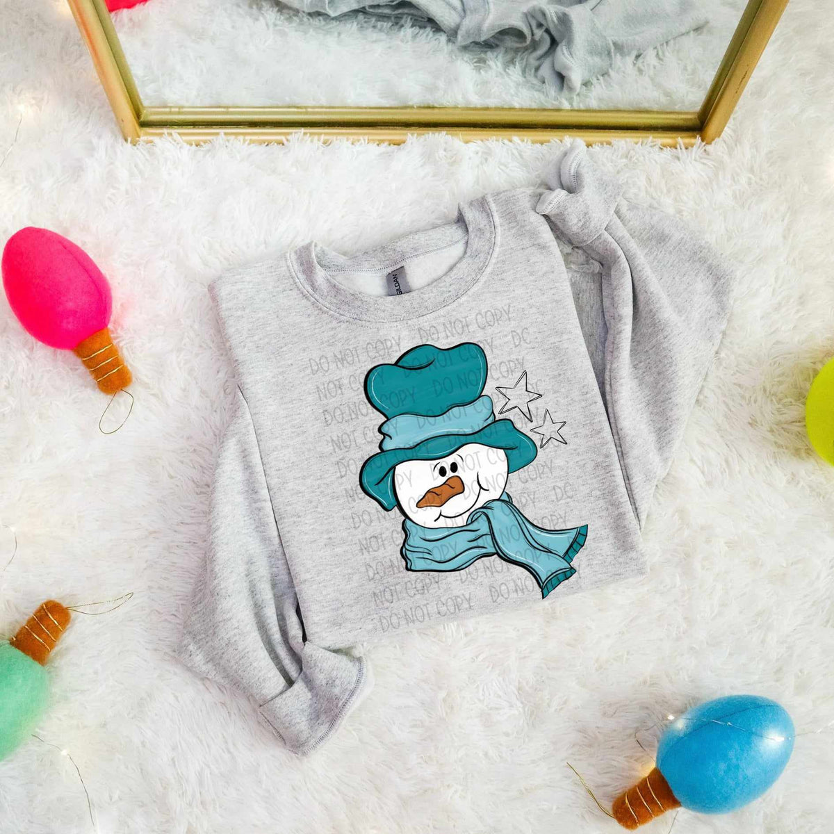 Snowman blue winter wear (SW) 67239 DTF transfer