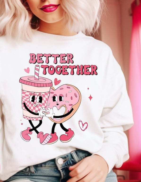 Better together latte and donut 70750 DTF transfer