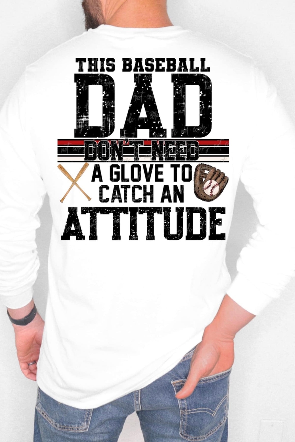 This baseball dad don’t need a glove to catch an attitude (VIRGO) 90550 DTF transfer
