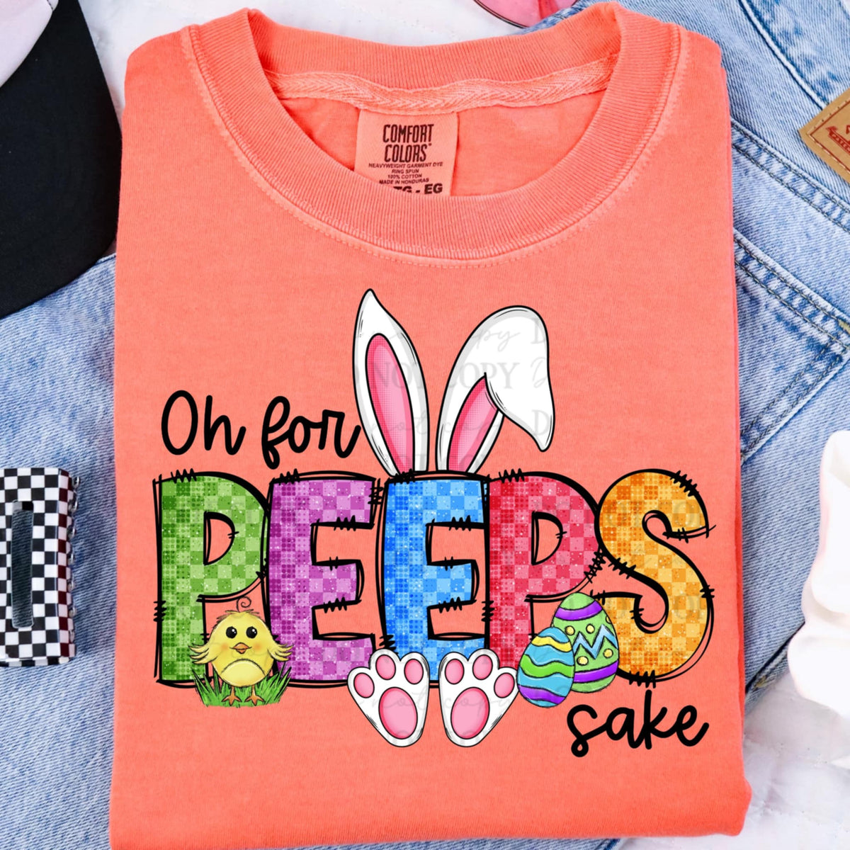 Oh for peeps sake green P (CSG) 87345 DTF transfer