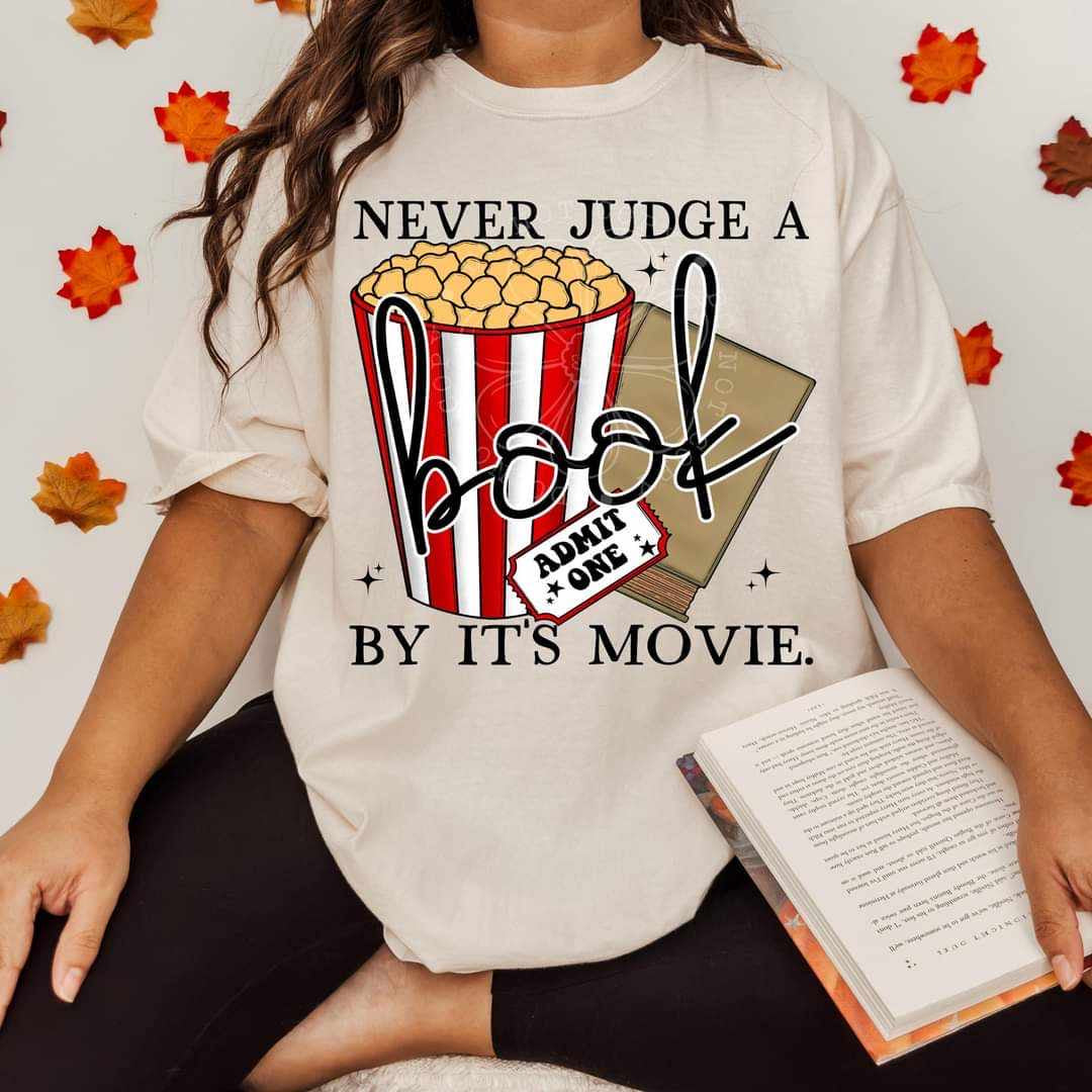 Never judge a book by its movie (lyttle) 30155 DTF transfer