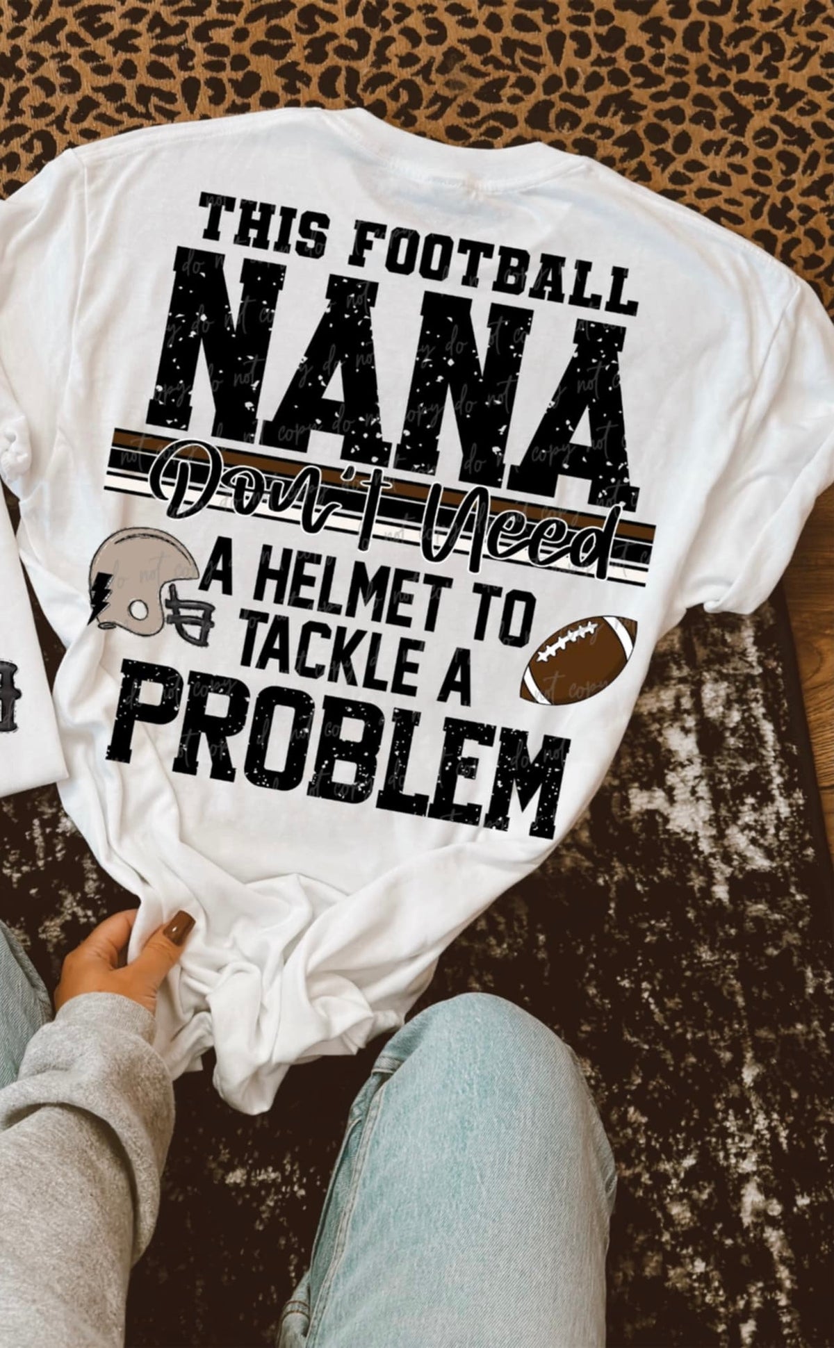 This football nana don’t need a helmet to tackle a problem (VIRGO) 94486 DTF transfer