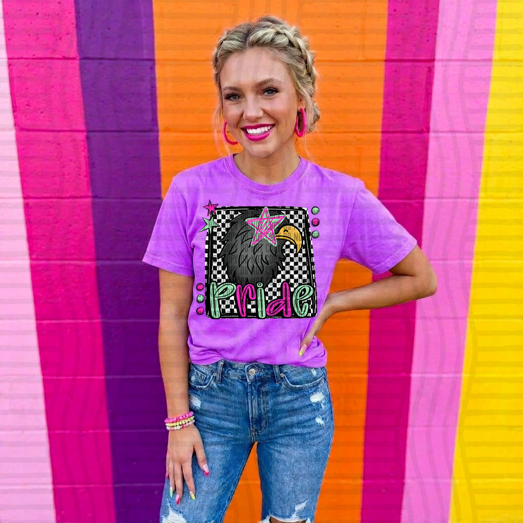 ravens_ pride preppy checkered square colorful (Caplinger) DTF Transfer