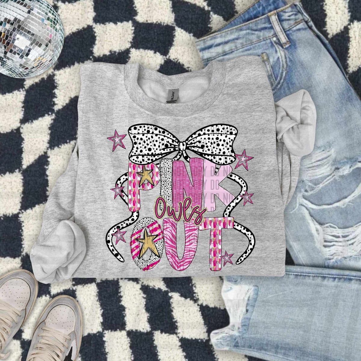 Pink out gold OWLS (Caplinger) DTF transfer