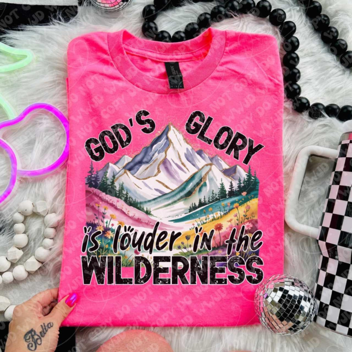 Gods glory is louder in the wilderness 106383 DTF transfer