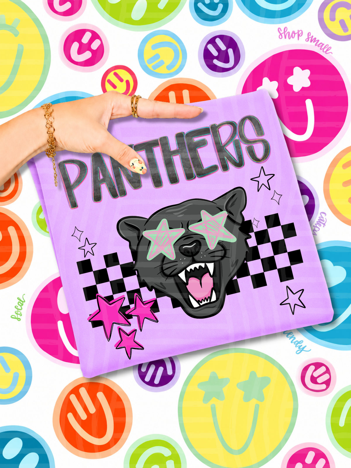 panthers starry eyed checks (CAPLINGER) DTF Transfer