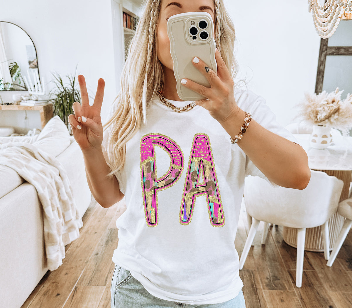 Pink and Leopard PA (Caplinger) DTF transfer