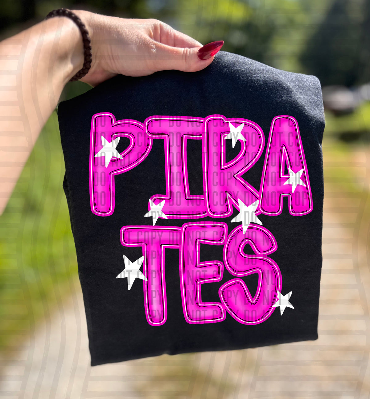 Pirates Pink And Preppy Split 112926 DTF transfer
