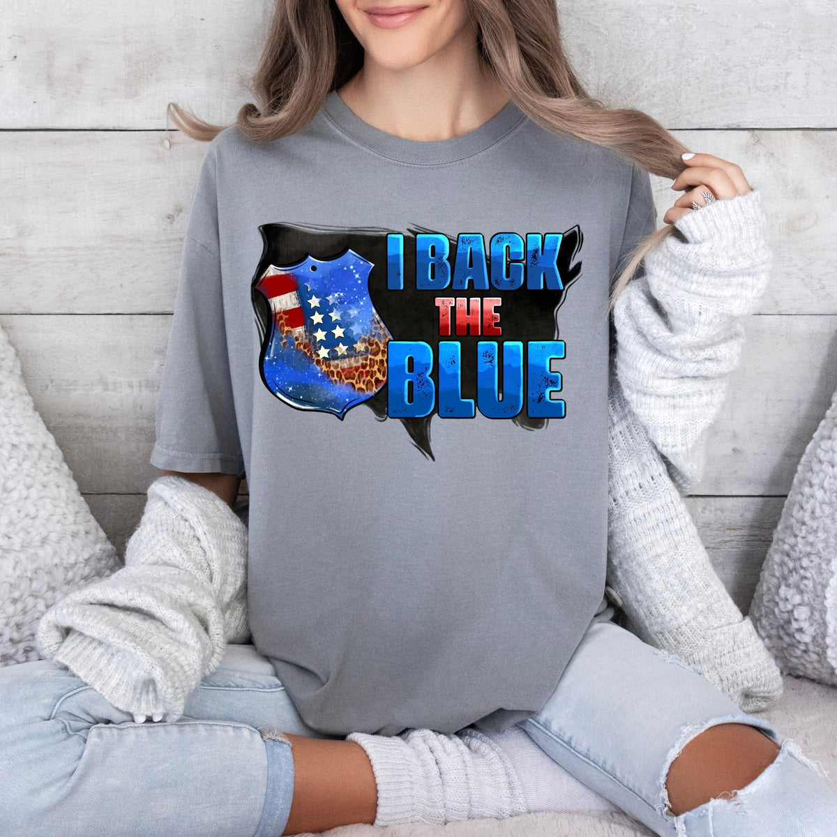 I Back The Blue-38886-DTF transfer