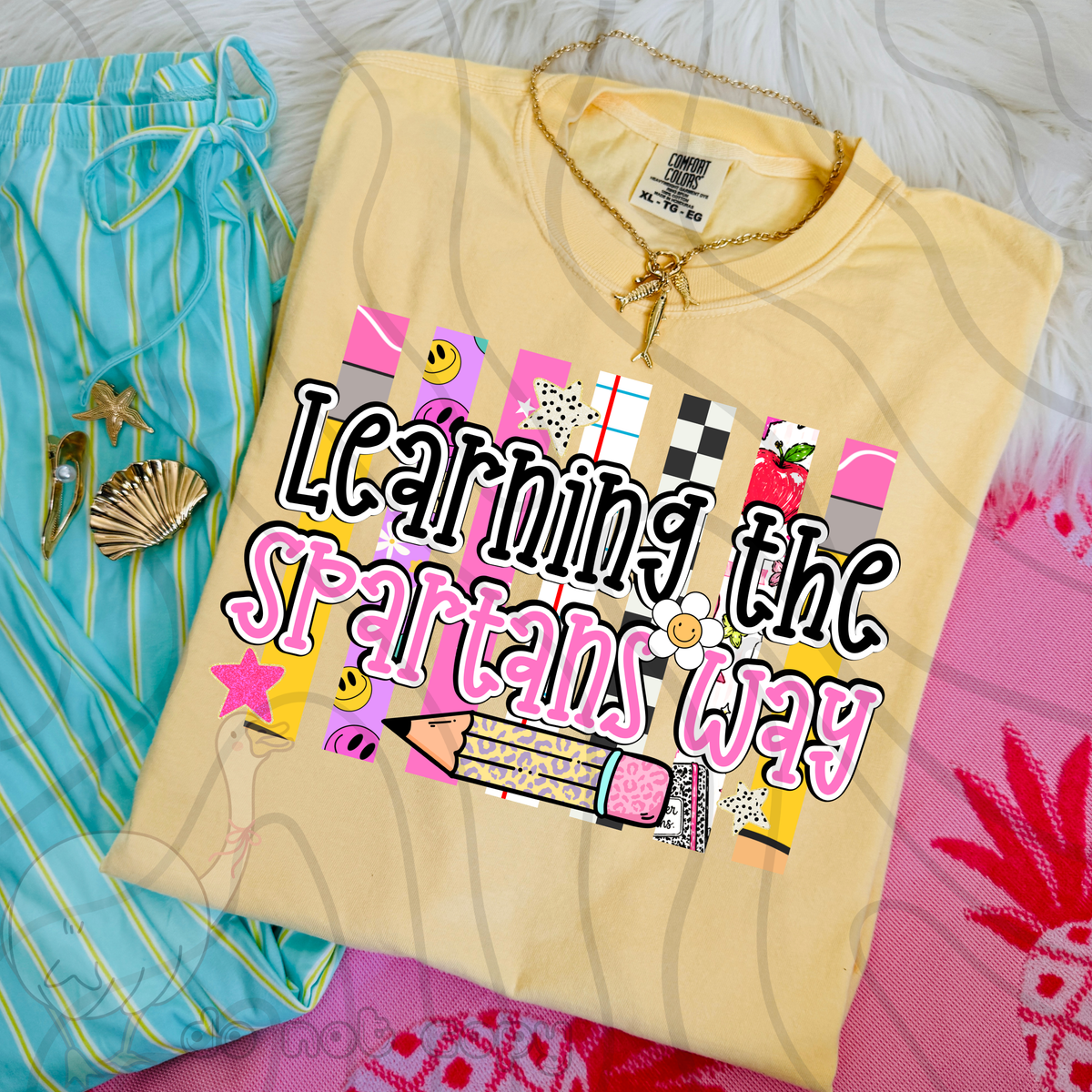 Learning the spartans way school stripes (DKD) DTF Transfer