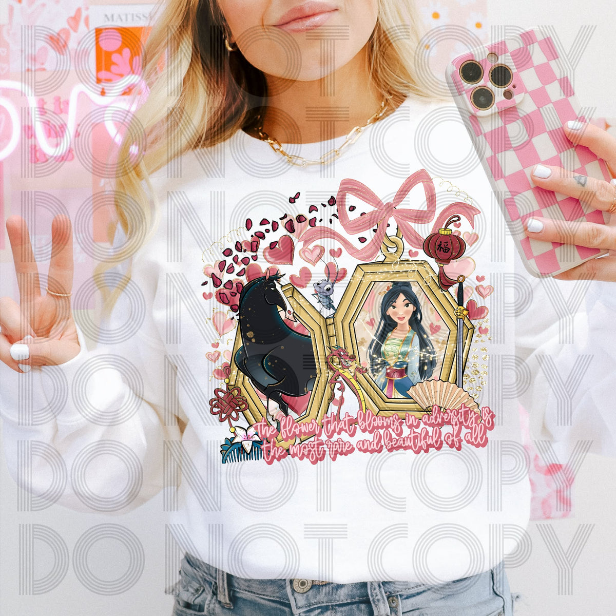 The flower that blooms locket (renewed) DTF transfer