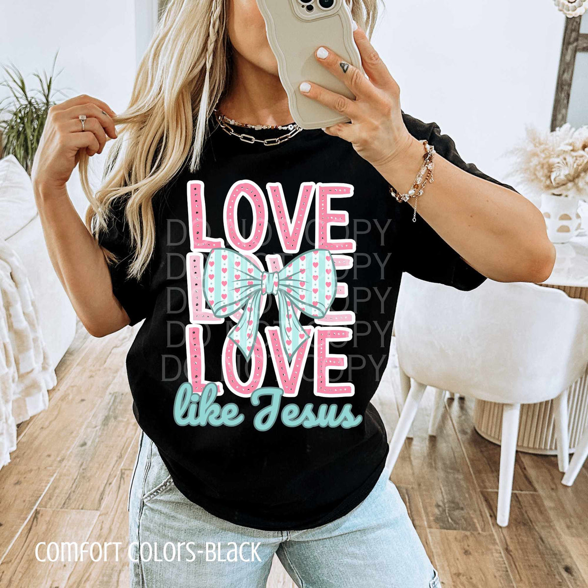 Love like Jesus stacked (CSG) 80124 DTF transfer